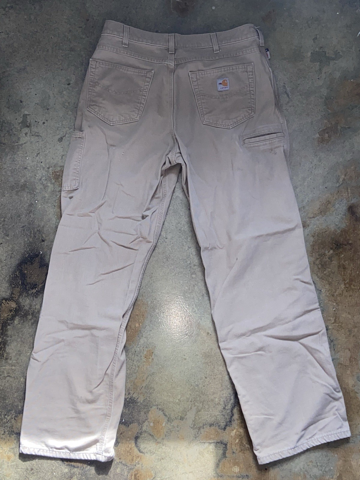 Carhartt FRB159 Carpenter Pants Mens 34x34 Beige Flame Resistant Canvas Workwear thumbnail 10