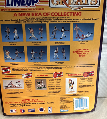 1989 Starting Lineup Baseball Greats Johnny Bench Pete Rose Kenner