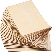 Unfinished Wood, 15 Pack Basswood Sheets for Crafts, Craft Wood Board for House