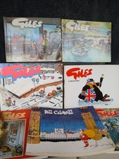 Bundle of 7 Cartoon Books, x 6 Giles, + x 1 Bill Caldwell, Used