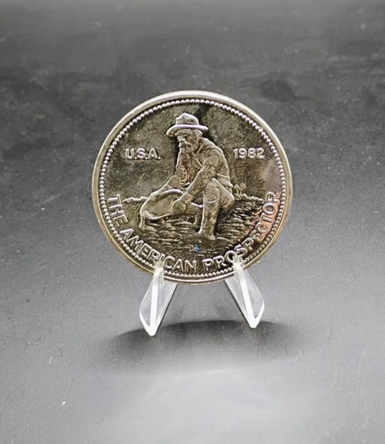 Vintage Engelhard American Prospector 1982 999 Silver One Troy Ounce Fine