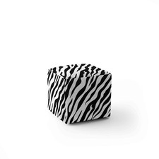 Zebra Print Kid Pouffe Footstool Seat Safari Animal Nursery Decor Jungle Themed
