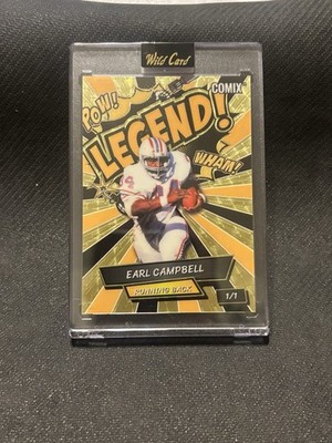 1/1 Earl Campbell Gold Vinyl Case Hit 2025 Wild Card Legends | eBay