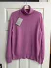 Barrie Women’s 100% Cashmere Roll Turtle Neck Jumper Pink Size 40 Sweater