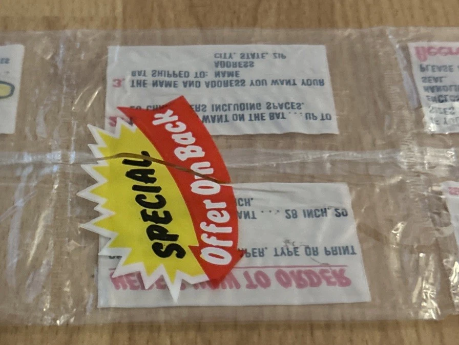 Empty 1984 Fleer Plastic Baseball Card Cellophane Rack Pack Wrapper - Image 3 of 4