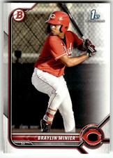 2022 Bowman #BP-93 Braylin Minier 1st Prospects Cincinnati Reds Baseball