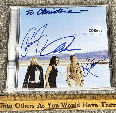 Different Kind of Free by ZOEgirl CD Signed and addressed ''To Christina''