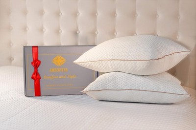 Memory Foam Pillow - 2 - Pack, Adjustable Loft, Cooling & Cozy Dual-Sided Cov...