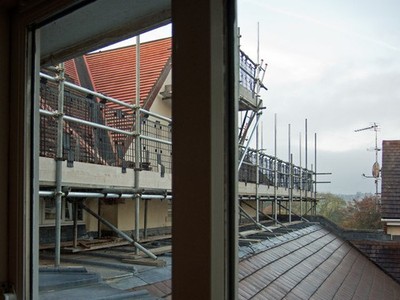 Photo A2 Scaffold on North Devon Hospice Barnstaple  c2016