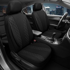 2x Sitzbezüge passend für Opel Crossland X ab 2017-2020 (Schwarz) | PRIME