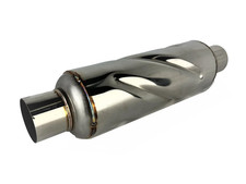 Netami Stainless Steel 2.5 Turbo Exhaust Resonator - Twister Resonator