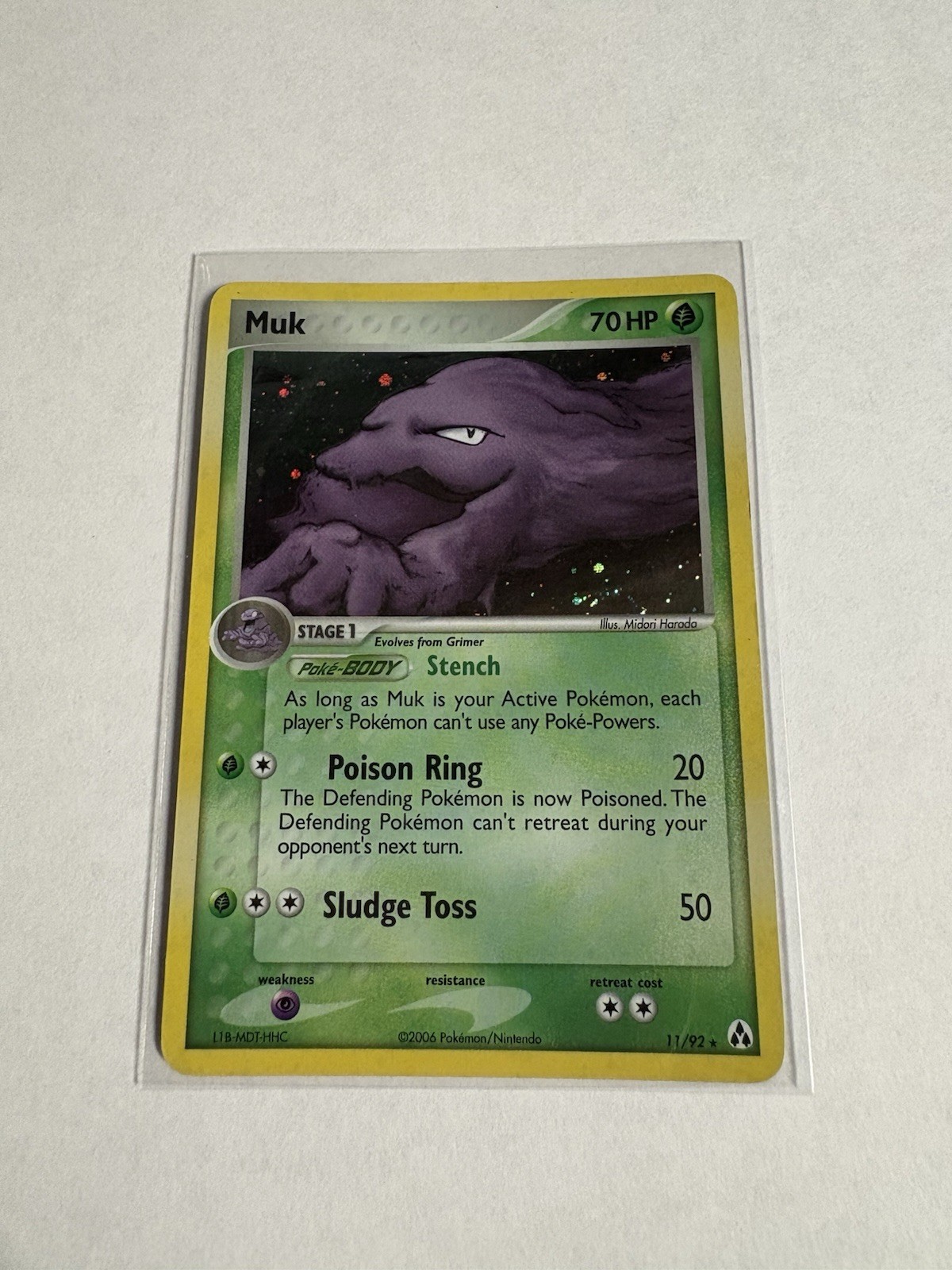 Muk 11/92 EX legend Maker Holo Rare Vintage Pokemon TCG Card