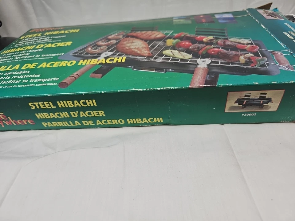 MARSH ALLEN 30002 Black Steel HIBACHI D'ACIER Grill - Image 3 of 4