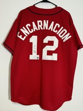 Autographed/Signed Edwin Encarnacion Cincinnati Reds MLB Baseball Jersey COA