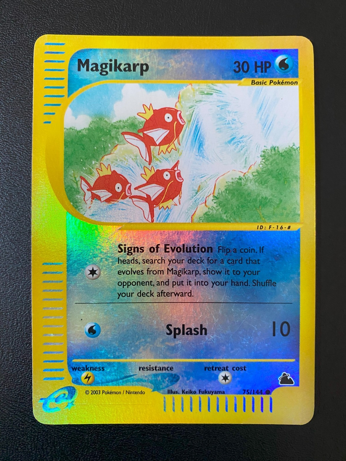 POKEMON MAGIKARP REVERSE HOLO FOIL 75/144 SKYRIDGE ENGLISH EX/NM