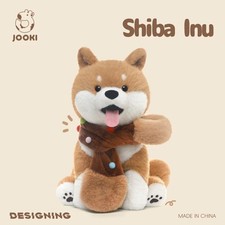 34cm Kawaii Shiba Inu Plush Toys Soft Animal Doll Skin-friendly Companion Realis