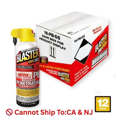 PB Blaster Penetrating Oil Rusted Seized Bolts Lubricant Spray 11oz (pack  of 12