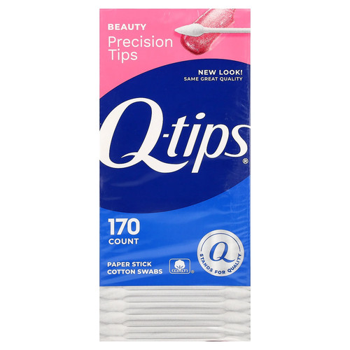 Precision Tips Paper Stick Cotton Swabs, 170 Swabs