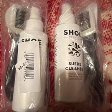 2-Suede Cleaner Brush Set Shoe Cleaning Kit for Boots, Trainers Shoes 125ml