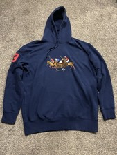 Polo Ralph Lauren Men's LT Triple Pony Fleece Hoodie Polo Equestrian Embroidered