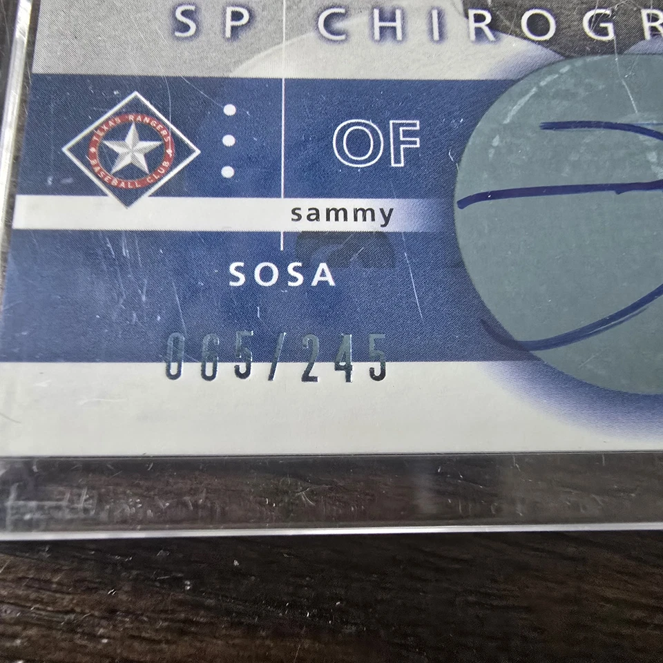 Auténtico SP 2003 - Quirografía Sammy Sosa #SR 065/245 (AU) firmado automático Foto 2 de 3