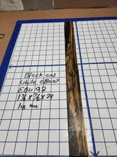 Black and White Ebony  Wood turning  blank  1 7/8 "x  7/8 "x  24 " EBW92
