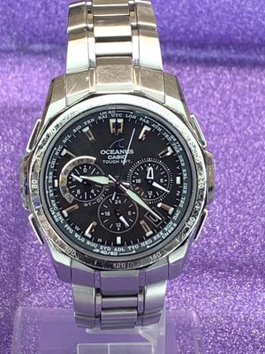 CASIO OCEANUS Manta OCW S1300 Solar Radio Silver Black Dial CASIO OCEANUS Manta OCW S1300 Solar Radio Silver Black Dial