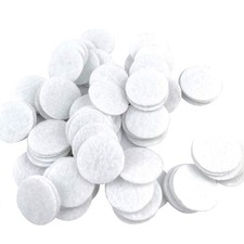 200PCS White Round Felt Circles Soft Thick for DIY 1 inch, 200pcs-1inch 25mm 