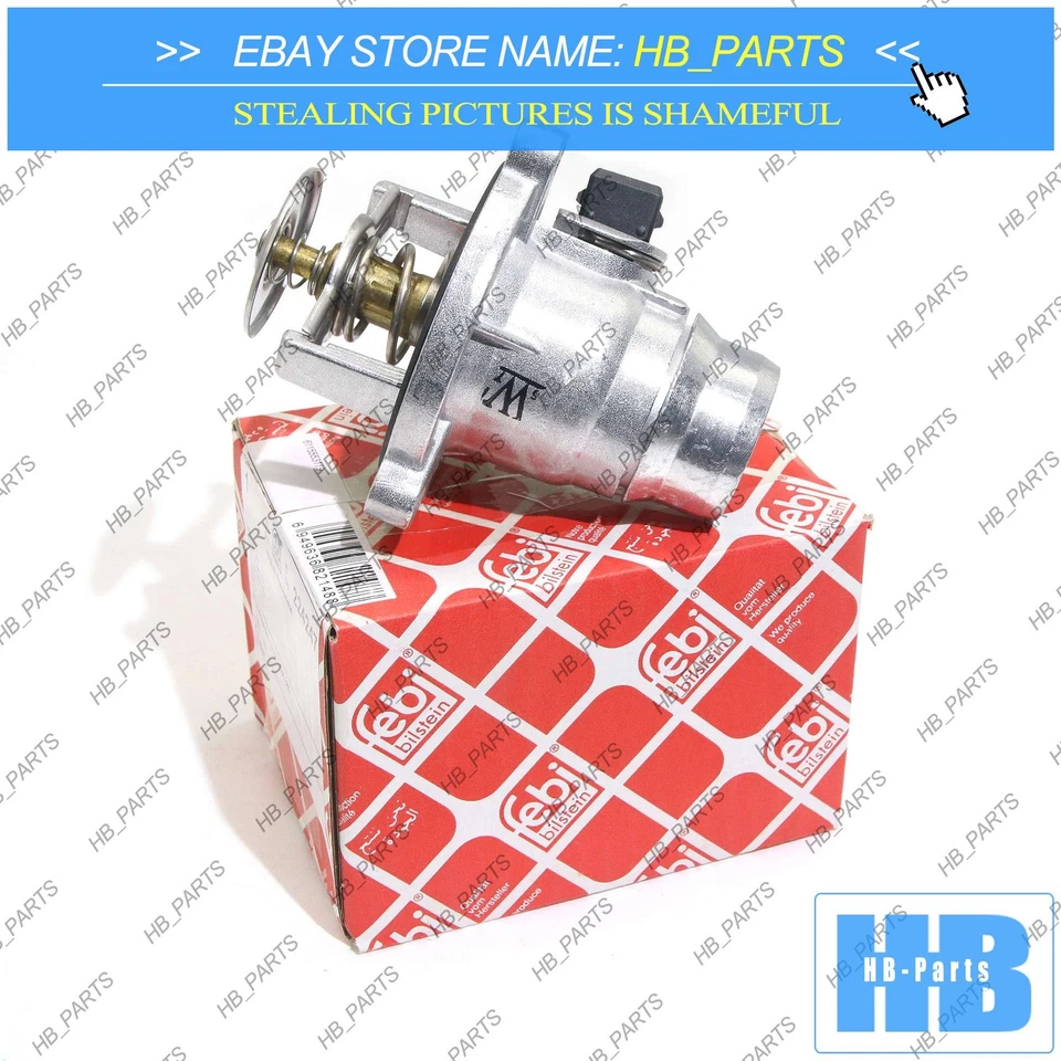 Conjunto de carcasa de termostato FEBI para BMW E65 E66 545i 550i 645i 650i 745 750 X5 Foto 3 de 4