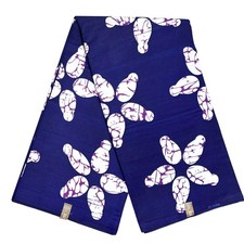 African Fabric/ Ankara - Blue, Purple 'Strength Grows', YARD or WHOLESALE