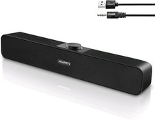 HEANTTV Computer Speakers,USB Powered PC Speakers with 3.5mm Aux,Laptop speakers