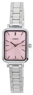 Casio Rosa Zifferblatt Edelstahl Quarz LTP-V009D-4E WR Analoge Damenuhr
