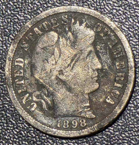 1898 S Barber Dime Good Folder Filler (low grade) DR-A