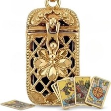 Tiny Tarot Deck Necklace Tarot Locket Necklace Fortune Telling Card