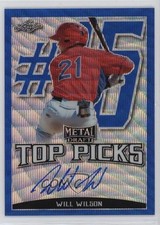 2019 Leaf Metal Draft Top Picks Blue Wave 11/20 Will Wilson #TP-WW1 Auto 4z8