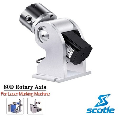 80D Rotary Axis 3 Jaw Rotary Accessory For Fiber Laser Engraver Marking Machine