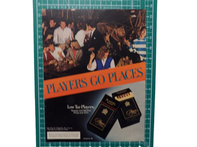 PLAYERS SELECT BLEND CIGARETTES PLAYERS GO PLACES 1984 PRINT AD