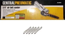Pneumatic 3/8" Air Belt Sander w/ 5 pc Sanding Belts Car Body Repair Bandfile