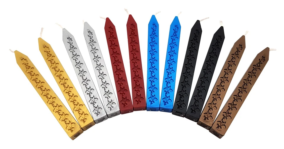 Bastão de cera de vedação colorido com pavio 36 peças para carta especial e convite - Imagem 2 de 3