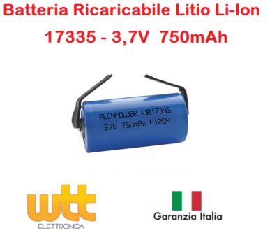 EWT ICR17335 3.7V 750mah Rechargeable Li-Ion Battery - Foto 8