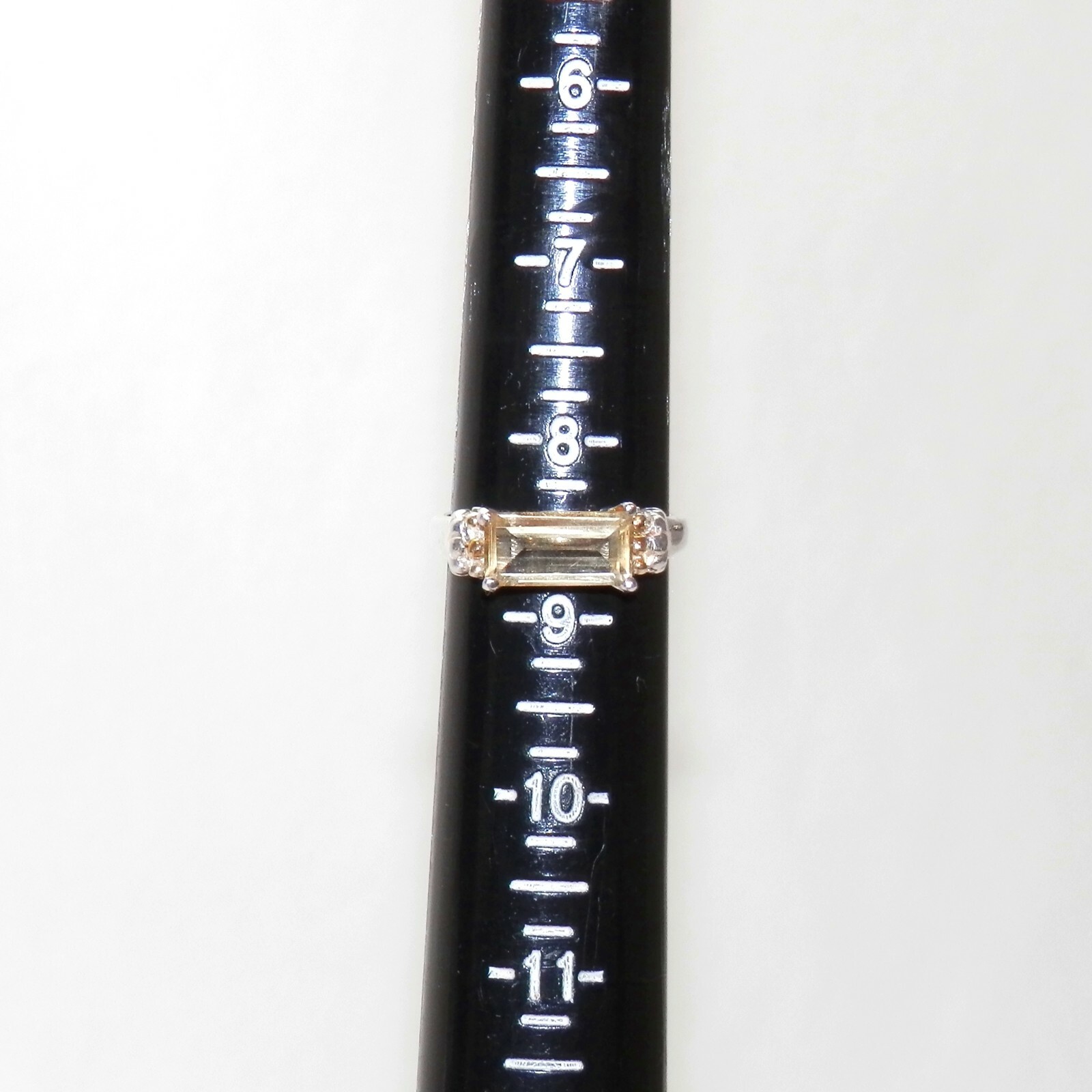 STUNNING Citrine Emerald Cut Rectangular 925 Ster… - image 5