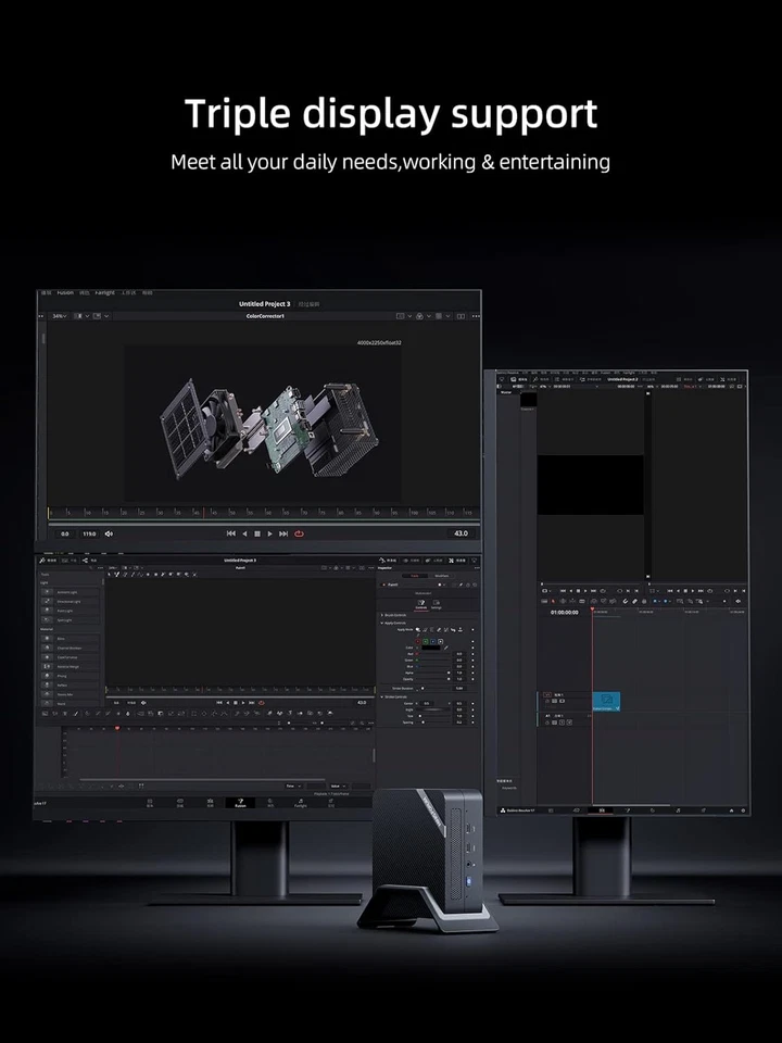 MINISFORUM UM560 XT AMD Ryzen 5 5600H Mini PC 16GB RAM 512GB PCIe SSD-NEW - Image 3 of 4