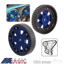 Adjustable Cam Gear For Mitsubishi Lancer EVO 1-9 Eclipse DSM 4G63 Blue 2PCS 