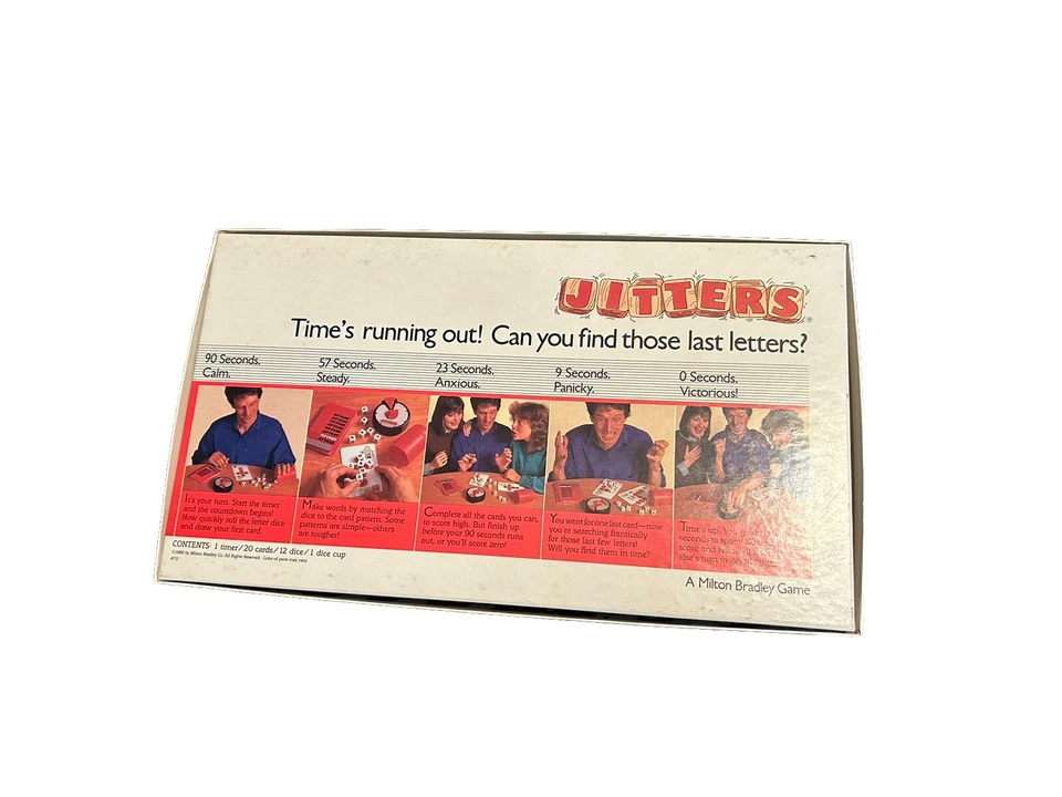 JITTERS Word Game Vintage 1986 Board Game Milton Bradley COMPLETE - Image 4 of 4