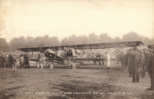 Carte Postale Ancienne Aviation - Biplan Caudron Berck-Plage (a67641)