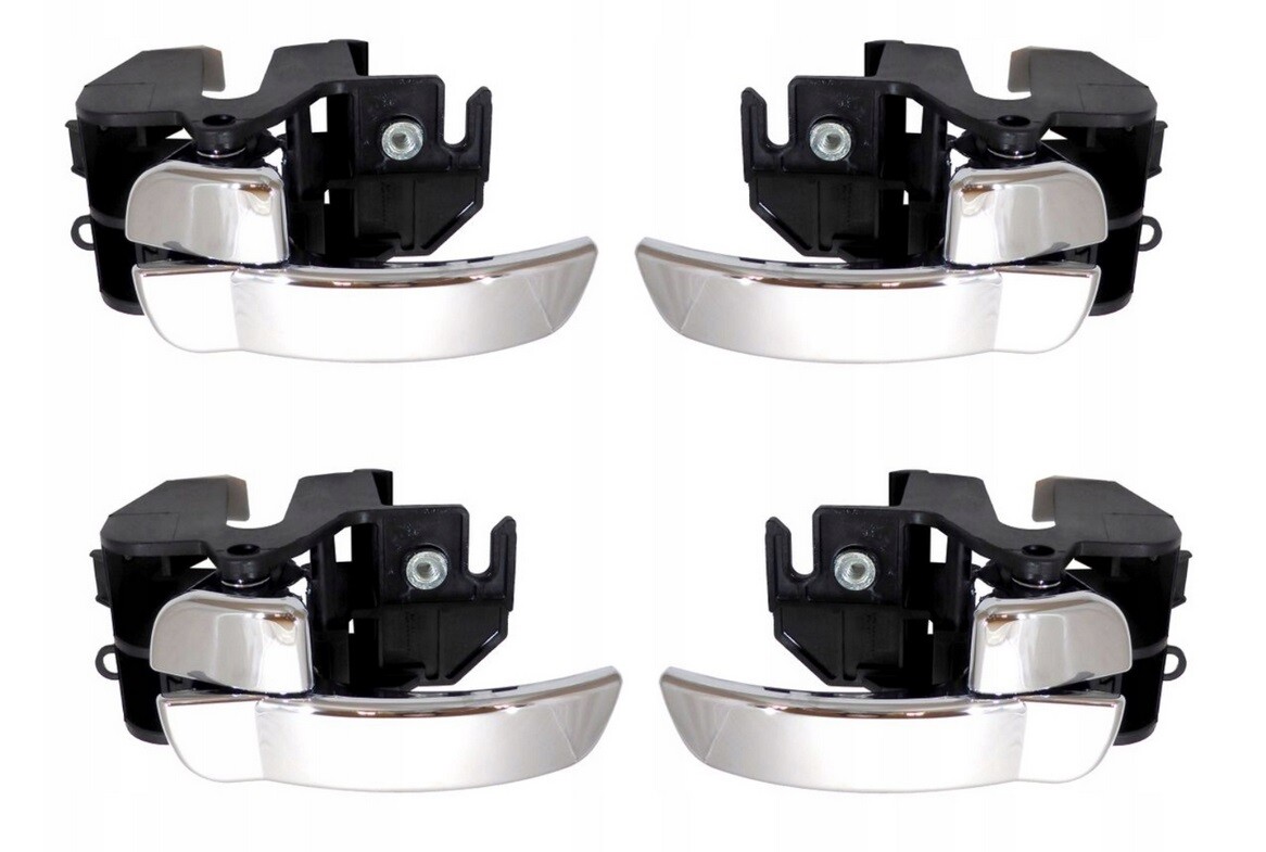 Poignées De Porte Intérieures Gauche + Droite Pour Nissan Navara D40 Et Pathfinder R51 (2005-2013) - Chromé ABS