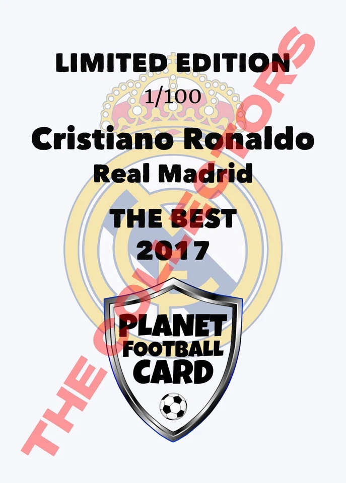 CRISTIANO RONALDO, REAL MADRID, THE BEST 17. COLECTION CARD. NO PANINI/ NO TOPPS - Imagen 2 de 2