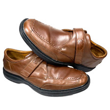 Dr. Comfort Men's Size 11.5 M 6221  Frank  Brown Strap Comfort Shoes