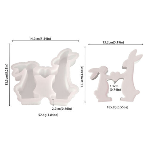 Easter Bunny Mould Silicone Rabbit Flower Chocolates Decorate Soap Making Mold - Picture 3 of 11