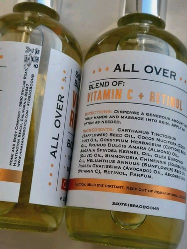 2x Home & Body Co Vitamin C + Retinol All Over Body Oil ~ Orange Hibiskus 2x 236ml - Bild 4 von 7